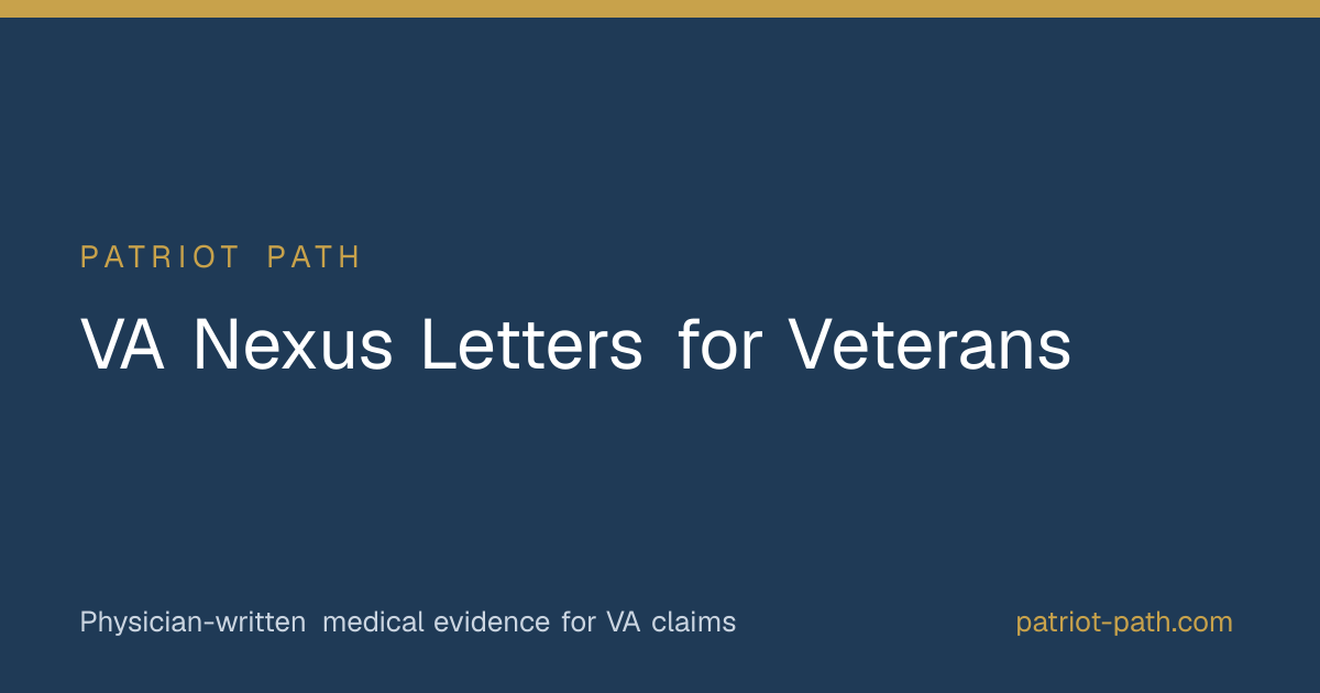 VA Nexus Letters for Veterans