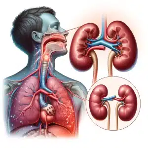 Illustration of the link between sleep apnea and kidney disease